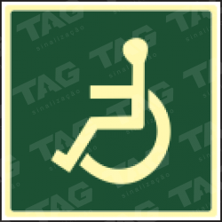 Placa / Sinalização - Referência I-S15E - Nível Inferior - Acesso Acessível