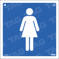 Placa / Sinalização - Referência d01 - Diversas - Banheiro Feminino