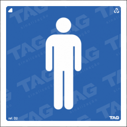 Placa / Sinalização - Referência d02 - Diversas - Banheiro Masculino