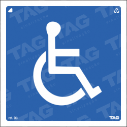 Placa / Sinalização - Referência d03 - Diversas - Banheiro Deficiente Físico