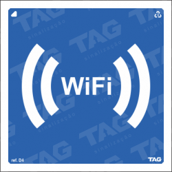 Placa / Sinalização - Referência d04 - Diversas - Wifi