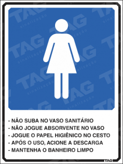 Placa / Sinalização - Referência d05 - Diversas - Banheiro Feminino