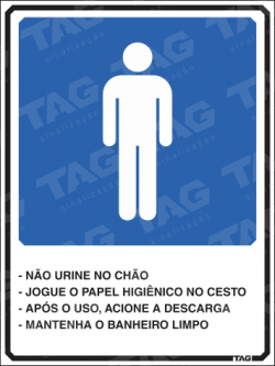 Placa / Sinalização - Referência d06 - Diversas - Banheiro Masculino