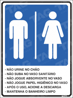 Placa / Sinalização - Referência d07 - Diversas - Banheiro Unisex