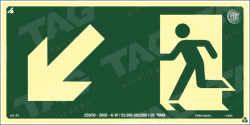 Placa / Sinalização - Referência S7 - Orientação e Salvamento - Saída de Emergência