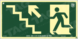 Placa / Sinalização - Referência S10 - Orientação e Salvamento - Escada Saída de Emergência