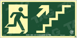 Placa / Sinalização - Referência S11 - Orientação e Salvamento - Escada Saída de Emergência