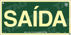 Placa / Sinalização - Referência S12 - Orientação e Salvamento - Saída