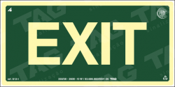 Placa / Sinalização - Referência S12-I - Orientação e Salvamento - Exit