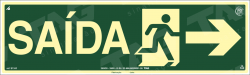 Placa / Sinalização - Referência S13-D - Orientação e Salvamento - Saída de Emergência