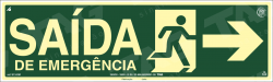 Placa / Sinalização - Referência S13-DM - Orientação e Salvamento - Saída de Emergência