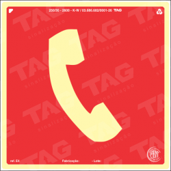 Placa / Sinalização - Referência E4 - Telefone de Emergência