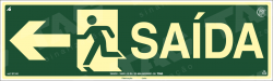 Placa / Sinalização - Referência S13-E - Orientação e Salvamento - Saída de Emergência