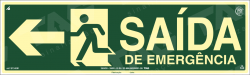 Placa / Sinalização - Referência S13-EM - Orientação e Salvamento - Saída de Emergência