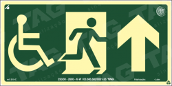 Placa / Sinalização - Referência S15-C - Orientação e Salvamento - Saída de Emergência Acessível Cadeirante