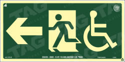 Placa / Sinalização - Referência S15-E - Orientação e Salvamento - Saída de Emergência Acessível Cadeirante
