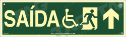 Placa / Sinalização - Referência S16-C - Orientação e Salvamento - Saída de Emergência Acessível Cadeirante