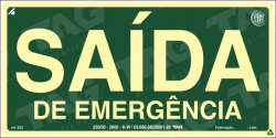 Placa / Sinalização - Referência S22 - Orientação e Salvamento - Saída de Emergência