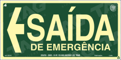 Placa / Sinalização - Referência S23-E - Orientação e Salvamento - Saída de Emergência