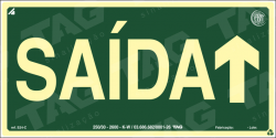 Placa / Sinalização - Referência S24-C - Orientação e Salvamento - Saída de Emergência