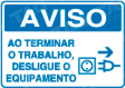 Placa / Sinalização Segurança do Trabalho - Referência SV7