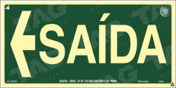 Placa / Sinalização - Referência S24-E - Orientação e Salvamento - Saída de Emergência
