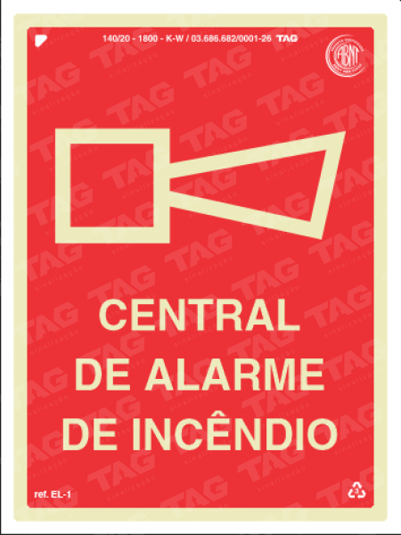 Placa / Sinalização - Referência EL-1