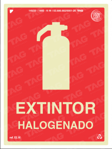 Placa / Sinalização - Referência EL-5H - Extintor