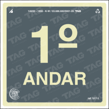Placa / Sinalização - Referência S17-1 - 1º andar