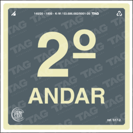 Placa / Sinalização - Referência S17-2 - 2º andar
