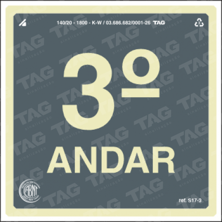 Placa / Sinalização - Referência S17-3 - 3º andar