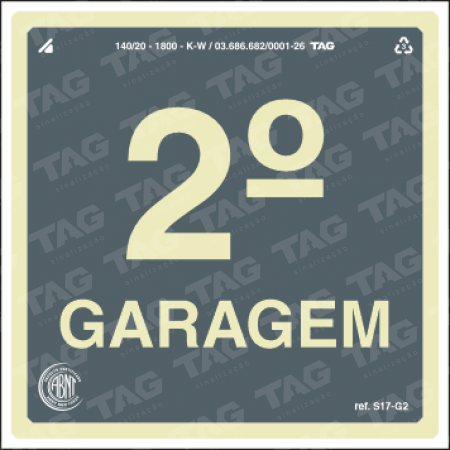 Placa / Sinalização - Referência S17-G2 - 2º garagem
