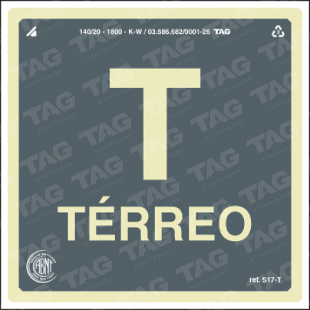 Placa / Sinalização - Referência S17-T - térreo