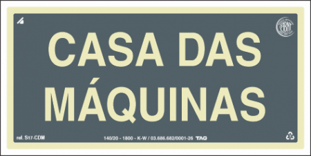 Placa / Sinalização - Referência S17-CDM - Pavimentos