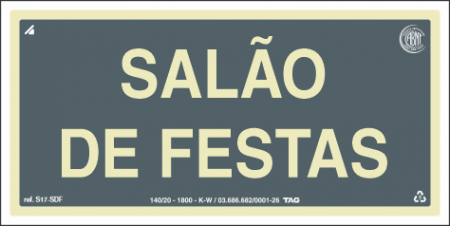 Placa / Sinalização - Referência S17-SDF - Pavimentos
