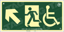 Placa / Sinalização - Referência S38-E - Orientação e Salvamento - Saída de Emergência Acessível