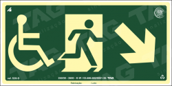 Placa / Sinalização - Referência S39-D - Orientação e Salvamento - Saída de Emergência Acessível