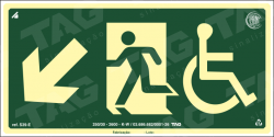 Placa / Sinalização - Referência S39-E - Orientação e Salvamento - Saída de Emergência Acessível