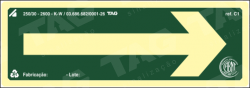 Placa / Sinalização - Referência C1-D - Orientação e Salvamento - Seta para direita