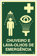 Placa / Sinalização - Referência EM9 - Chuveiro e Lava-olhos de emergência