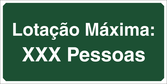 Placa / Sinalização - Referência M2 - Lotação Máxima
