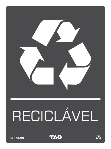 Placa / Sinalização Linha Grafite - Identificação de Ambientes - Referência L90-M