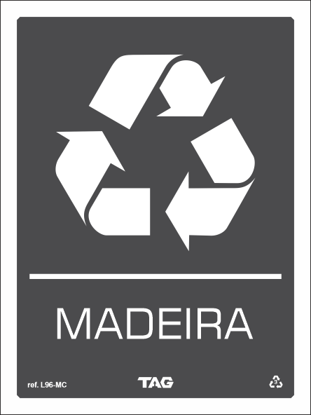 Placa / Sinalização Linha Grafite - Identificação de Ambientes - Referência L96-M