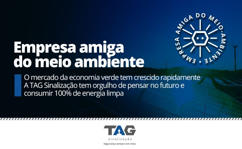 Tag SinalizaÃ§Ã£o passa a ser uma empresa que consume energia limpa