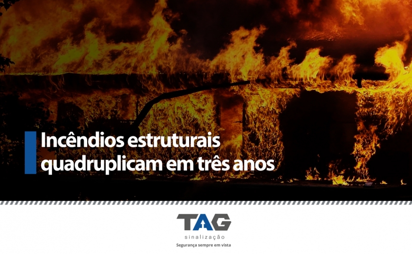 IncÃªndios estruturais quadruplicam em trÃªs anos