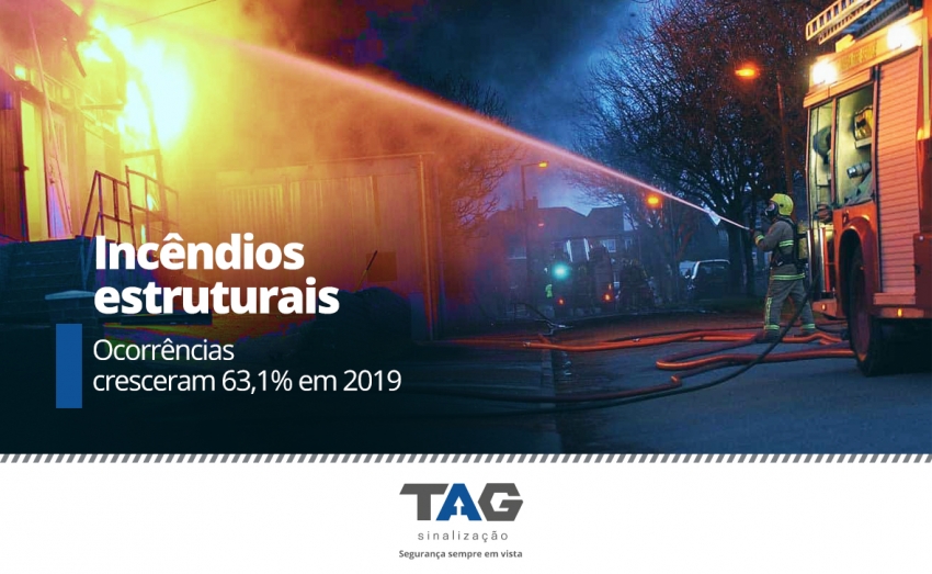 OcorrÃªncias de incÃªndios estruturais cresceram 63,1% em 2019